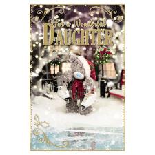 3D Holographic Wonderful Daughter Me to You Bear Christmas Card Image Preview